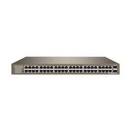 Tenda TEG1050F Gigabit switch s SFP, 48x RJ45 + 2x SFP, Fanless - bez ventilátorů, Rackmount, VLAN