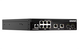 QNAP řízený switch QSW-M2106R-2S2T (6x 2,5GbE RJ45, 2x 10GbE RJ45, 2x 10GbE SFP+, malá šířka)