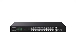 Tenda TEG1128P-24-410W PoE+ Gigabit switch 24x 1Gb s PoE+ 802.3af at + 2x SFP + 2x RJ45, 370W, Rack