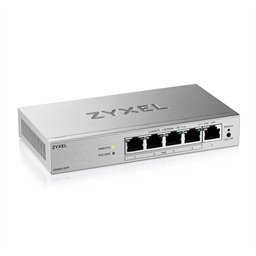 Zyxel GS1200-5HP v3, 5 Port Gigabit PoE+ webmanaged Desktop Switch, 4x PoE, 68 Watt