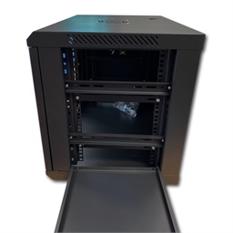 Datacom 19" rozvaděč 9U 450 mm (sklo) černý