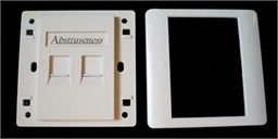 WALL plate SA s rámečkem pro 2keystone (80 x 80)