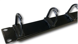 19" vyvazovací panel 1U 5x plast oko 3x3cm černý
