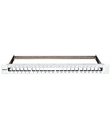 19" patchpanel pro max. 24 keystone,neosazený,1U,RAL 7035