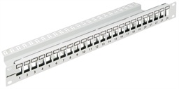 19" patchpanel pro 24 modulu SFA SFB, neosazený, 1U,RAL 7035
