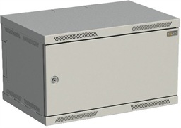 Rozvaděč nástěnný SENSA 6U 400mm, dveře plech, RAL 7035, SENSA-6U-64-21-G