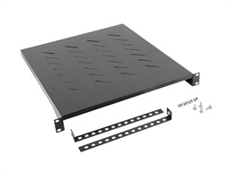 LANBERG 19" PEVNÁ POLICE 1U 483X500MM MAX. NOSNOST DO 25 KG ČERNÁ