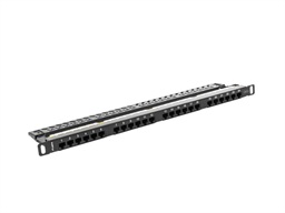 LANBERG PATCH PANEL 24 PORTŮ 0,5U 19" CAT.6 UTP ČERNÝ LANBERG