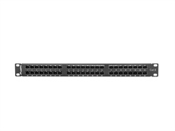 LANBERG PATCH PANEL 48 PORTŮ 1U 19" CAT.6 UTP ČERNÝ