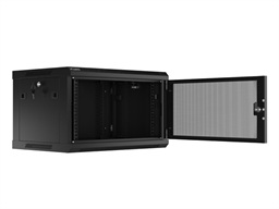 LANBERG 19" RACKOVÁ SKŘÍŇ PRO MONTÁŽ NA STĚNU 6U 600X450 S PERFOROVANÝMI DVEŘMI ČERNÁ-PLOCHÉ BALENÍ