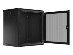 LANBERG 19" RACKOVÁ SKŘÍŇ 12U 600X450 S PERFOROVANÝMI DVEŘMI ČERNÁ - PLOCHÉ BALENÍ