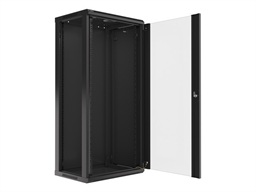LANBERG RACKOVÁ SKŘÍŇ 19" NÁSTĚNNÁ 27U 600X450 (FLAT PACK) S PROSKLENÝMI DVEŘMI ČERNÁ V2