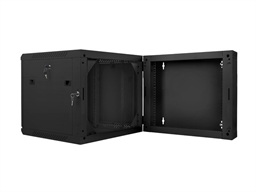LANBERG RACKOVÁ SKŘÍŇ 19" DVOUDÍLNÁ NÁSTĚNNÁ 9U 600X600 (FLAT PACK) ČERNÁ