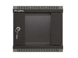 LANBERG RACKOVÁ SKŘÍŇ 10" NÁSTĚNNÁ 4U 300X300 (FLAT PACK) S PROSKLENÝMI DVEŘMI ČERNÁ