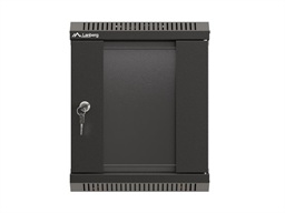 LANBERG RACKOVÁ SKŘÍŇ 10" PRO MONTÁŽ NA STĚNU 6U 300X300 (FLAT PACK) S PROSKLENÝMI DVEŘMI ČERNÁ