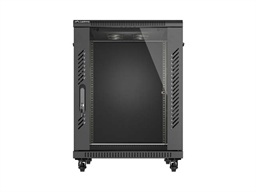 LANBERG INSTALAČNÍ RACK 19" 15U 600X800 ČERNÉ SKLENĚNÉ DVEŘE (PLOCHÉ BALENÍ)