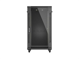 LANBERG INSTALAČNÍ SKŘÍŇOVÝ ROZVADĚČ 19" 22U 600X800 ČERNÉ SKLENĚNÉ DVEŘE (PLOCHÉ BALENÍ)