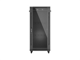 LANBERG 19" VOLNĚ STOJÍCÍ RACKOVÁ SKŘÍŇ 27U 600X600 (FLAT PACK) S PROSKLENÝMI DVEŘMI ČERNÁ