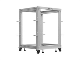 LANBERG OTEVŘENÝ RACK 19" 15U 600X600-1100 NASTAVITELNÝ ŠEDÝ