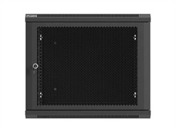 LANBERG NÁSTĚNNÁ INSTALAČNÍ SKŘÍŇ 19" 9U 600X600 ČERNÉ PERFOROVANÉ DVEŘE (PLOCHÉ BALENÍ)