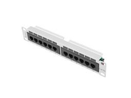 PATCH PANEL 12PORT 1U 10" CAT.5E UTP ŠEDÝ LANBERG