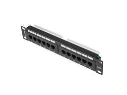 PATCH PANEL 12PORT 1U 10" CAT.6 UTP ČERNÝ LANBERG