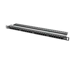 PATCH PANEL 24 PORTŮ 0,5U 19" CAT.5E UTP ČERNÝ LANBERG