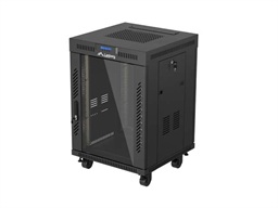 19" VOLNĚ STOJÍCÍ RACKOVÁ SKŘÍŇ 15U 600X600 (FLAT PACK) S PROSKLENÝMI DVEŘMI LCD ČERNÁ LANBERG V2
