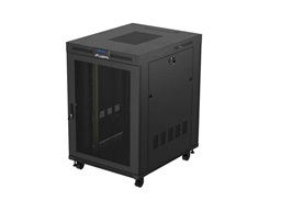 19" VOLNĚ STOJÍCÍ RACKOVÁ SKŘÍŇ 22U 800X1000 (FLAT PACK) SE SÍŤOVÝMI DVEŘMI LCD ČERNÁ LANBERG V2