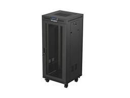 19" VOLNĚ STOJÍCÍ RACKOVÁ SKŘÍŇ 27U 600X600 (FLAT PACK) SE SÍŤOVANÝMI DVEŘMI LCD ČERNÁ LANBERG V2