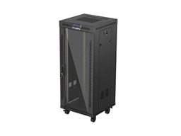 19" VOLNĚ STOJÍCÍ RACKOVÁ SKŘÍŇ 27U 600X600 (FLAT PACK) S PROSKLENÝMI DVEŘMI LCD ČERNÁ LANBERG V2