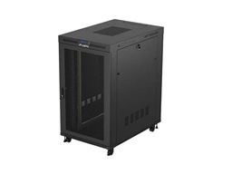19" VOLNĚ STOJÍCÍ RACKOVÁ SKŘÍŇ 27U 800X1200 (FLAT PACK) S DVÍŘKY SE SÍŤKOU LCD ČERNÁ LANBERG