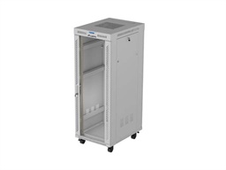 19" VOLNĚ STOJÍCÍ RACKOVÁ SKŘÍŇ 32U 600X800 ŠEDÉ SKLENĚNÉ DVEŘE LCD LANBERG (FLAT PACK) V2