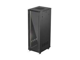 19" VOLNĚ STOJÍCÍ RACKOVÁ SKŘÍŇ 37U 600X800 (FLAT PACK) S PROSKLENÝMI DVEŘMI ČERNÁ LANBERG