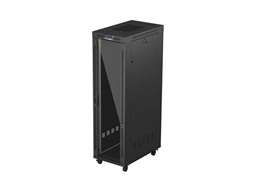 19" VOLNĚ STOJÍCÍ RACKOVÁ SKŘÍŇ 42U 600X1000 (FLAT PACK) S PROSKLENÝMI DVEŘMI LCD ČERNÁ LANBERG V2