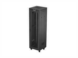 19" VOLNĚ STOJÍCÍ RACKOVÁ SKŘÍŇ 42U 600X600 (FLAT PACK) SE SÍŤOVÝMI DVEŘMI LCD ČERNÁ LANBERG V2