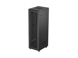 19" VOLNĚ STOJÍCÍ RACKOVÁ SKŘÍŇ 42U 600X800 (FLAT PACK) SE SÍŤOVANÝMI DVEŘMI ČERNÁ LANBERG