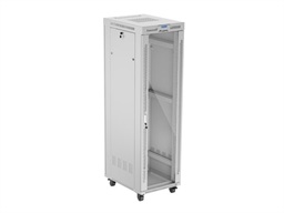 19" VOLNĚ STOJÍCÍ RACKOVÁ SKŘÍŇ 42U 600X800 ŠEDÉ SKLENĚNÉ DVEŘE LCD LANBERG (FLAT PACK) V2