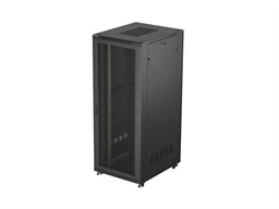 19" VOLNĚ STOJÍCÍ RACKOVÁ SKŘÍŇ 42U 800X1000 (FLAT PACK) SE SÍŤOVÝMI DVEŘMI ČERNÁ LANBERG