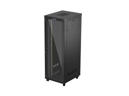 19" VOLNĚ STOJÍCÍ RACKOVÁ SKŘÍŇ 47U 800X1000 (FLAT PACK) S PROSKLENÝMI DVEŘMI LCD ČERNÁ LANBERG V2