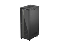19" VOLNĚ STOJÍCÍ RACKOVÁ SKŘÍŇ 47U 800X1200 ČERNÉ SKLENĚNÉ DVEŘE LCD LANBERG (FLAT PACK) V2