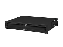 19" 2U 360MM ČERNÁ SKŘÍŇOVÁ ZÁSUVKA LANBERG (2U 483X360MM NOSNOST DO 90KG, 4BODOVÁ MONTÁŽ)