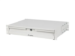 19" 2U 360MM ŠEDÁ SKŘÍŇOVÁ ZÁSUVKA LANBERG (2U 483X360MM NOSNOST DO 90KG, 4BODOVÁ MONTÁŽ)