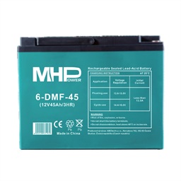 MHPower 6-DMF-45 Trakční gelová baterie 12V 45Ah, Terminál D3 - M6, Deep Cycle
