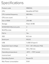 Mikrotik RBM33G RouterBoard