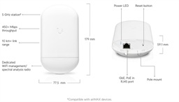 Ubiquiti NanoStation 5AC Loco (bez PoE adaptéru) (LOCO5AC)