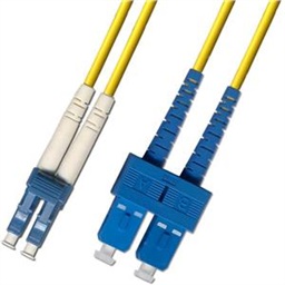 Optický patchkabel duplexní, LC UPC-SC UPC 9 125um SM, 30m, OS2