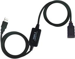 PremiumCord USB 2.0 repeater a prodlužovací kabel A M-A F 10m