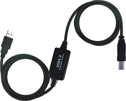 PremiumCord USB 2.0 repeater a propojovací kabel A M-B M 15m