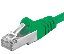 Premiumcord Patch kabel CAT6a S-FTP, RJ45-RJ45, AWG 26 7 0,25m zelená
